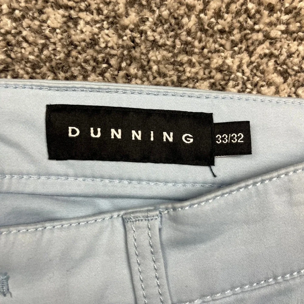 DUNNING Dress Pants Mens 33x32 golf Blue office Stretch Chinos preppy o